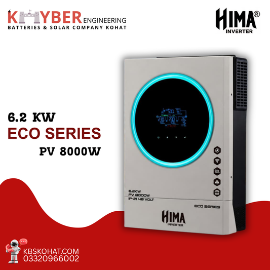 Hima 6.2KW Eco Series Solar Inverter PV8000W | Hybrid Inverter Pakistan
