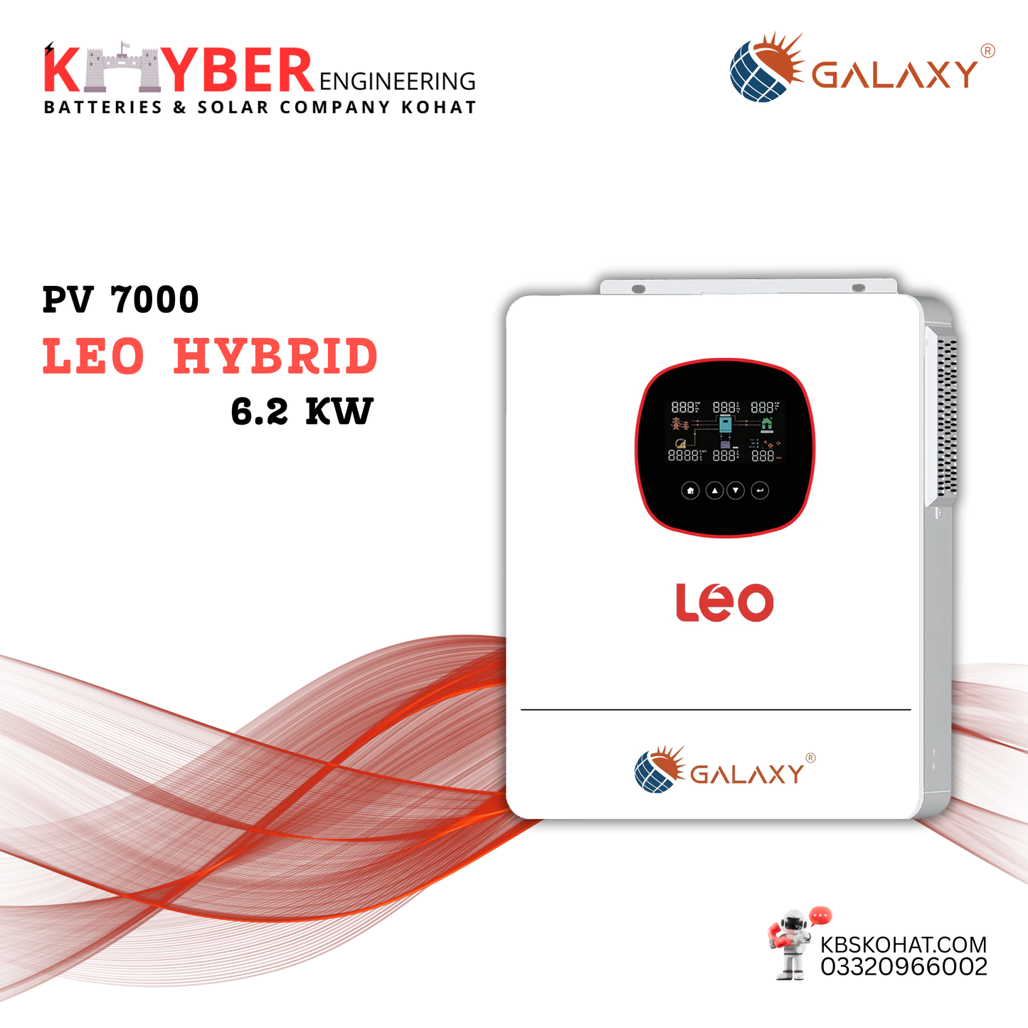 Galaxy LEO 6.2KW Hybrid Solar Inverter – PV 7000